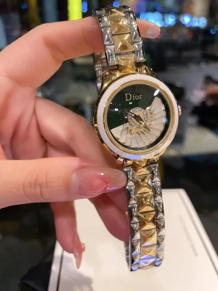 Dior La D de Dior Mother-of-Pearl Dial Silver Watch Watches - 15