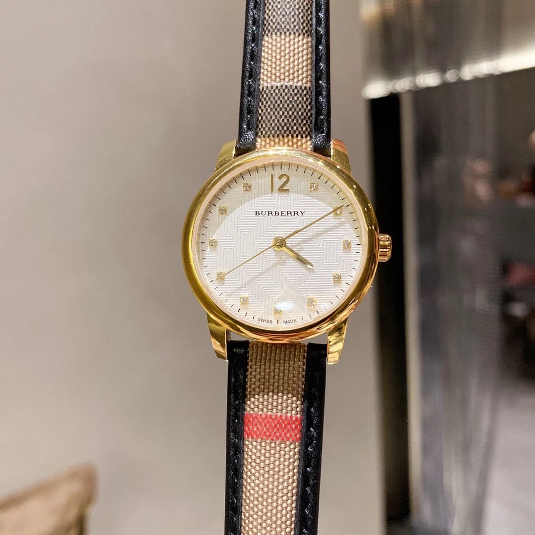 Black belt, white dial