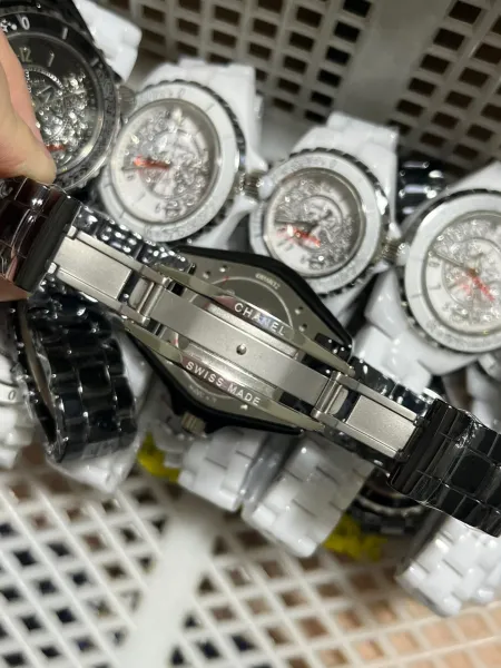 Chanel J12 White Ceramic Diamond Dial Watch Watches - 39
