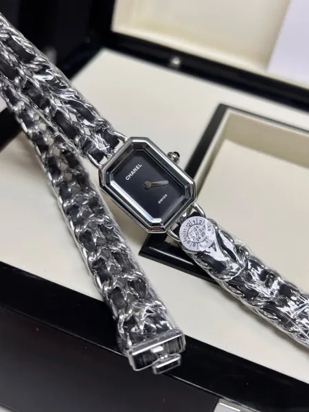 Chanel Première Re-Edition Black and Silver Chain Watch Watches - 5