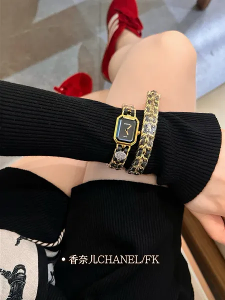 Chanel Première Re-Edition Black and Silver Chain Watch Watches - 43