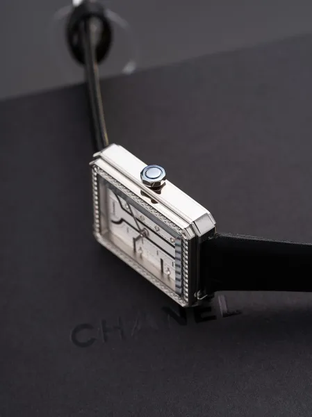 Chanel Mademoiselle Privé Watch Black and Gold Quartz Watch with Leather Strap Watches - 20