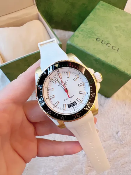 Gucci Dive Snake White Gold Watch Watches - 37