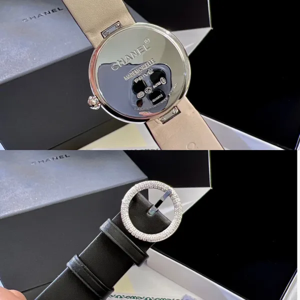 Chanel Mademoiselle Privé Camellia Black Dial Quartz Watch Watches - 23