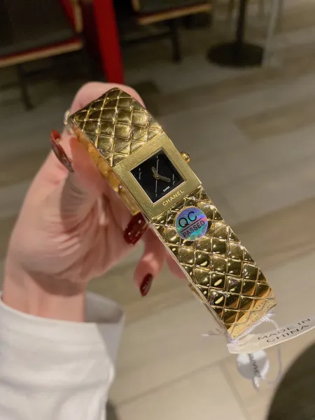 Chanel Première Re-Edition Silver Quilted Metal Watch Watches - 20