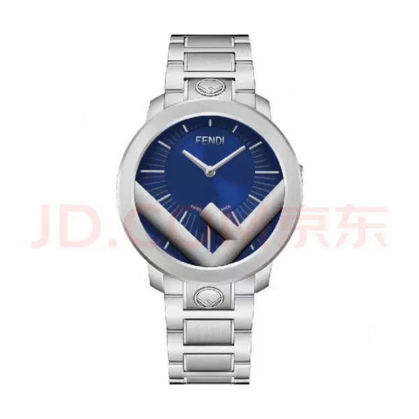 Fendi Timepieces FF Logo Dial Rose Gold and Silver Watch Watches - 2
