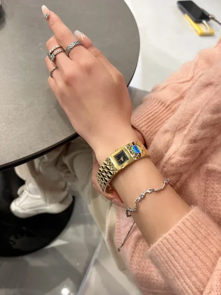 Chanel Première Re-Edition Silver Quilted Metal Watch Watches - 16