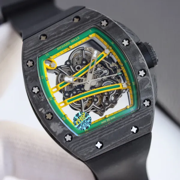 Richard Mille RM 011 Felipe Massa Green and Yellow Chronograph Mechanical Watch Watches - 20