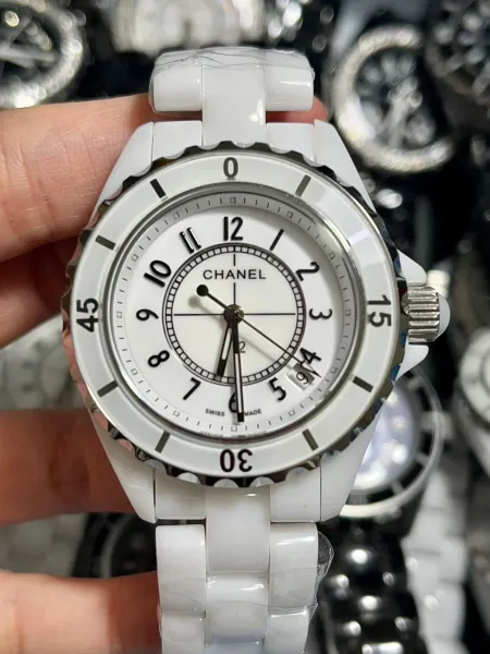 Chanel J12 White Ceramic Diamond Dial Watch Watches - 16