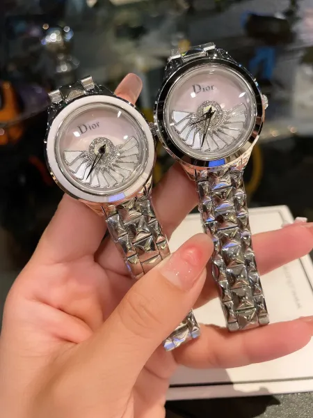 Dior La D de Dior Mother-of-Pearl Dial Silver Watch Watches - 21