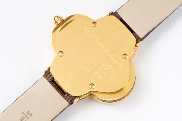 Van Cleef & Arpels Alhambra Black Dial Rose Gold Diamond Watch Watches - 15
