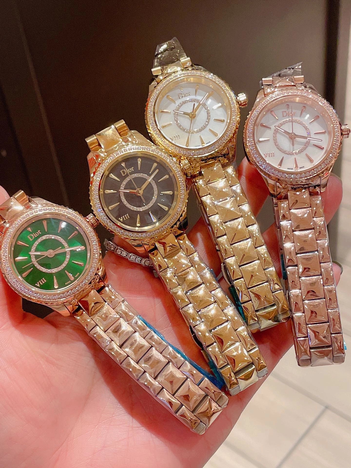 Dior VIII Rose Gold Diamond-Set Quartz Watch Watches - 62