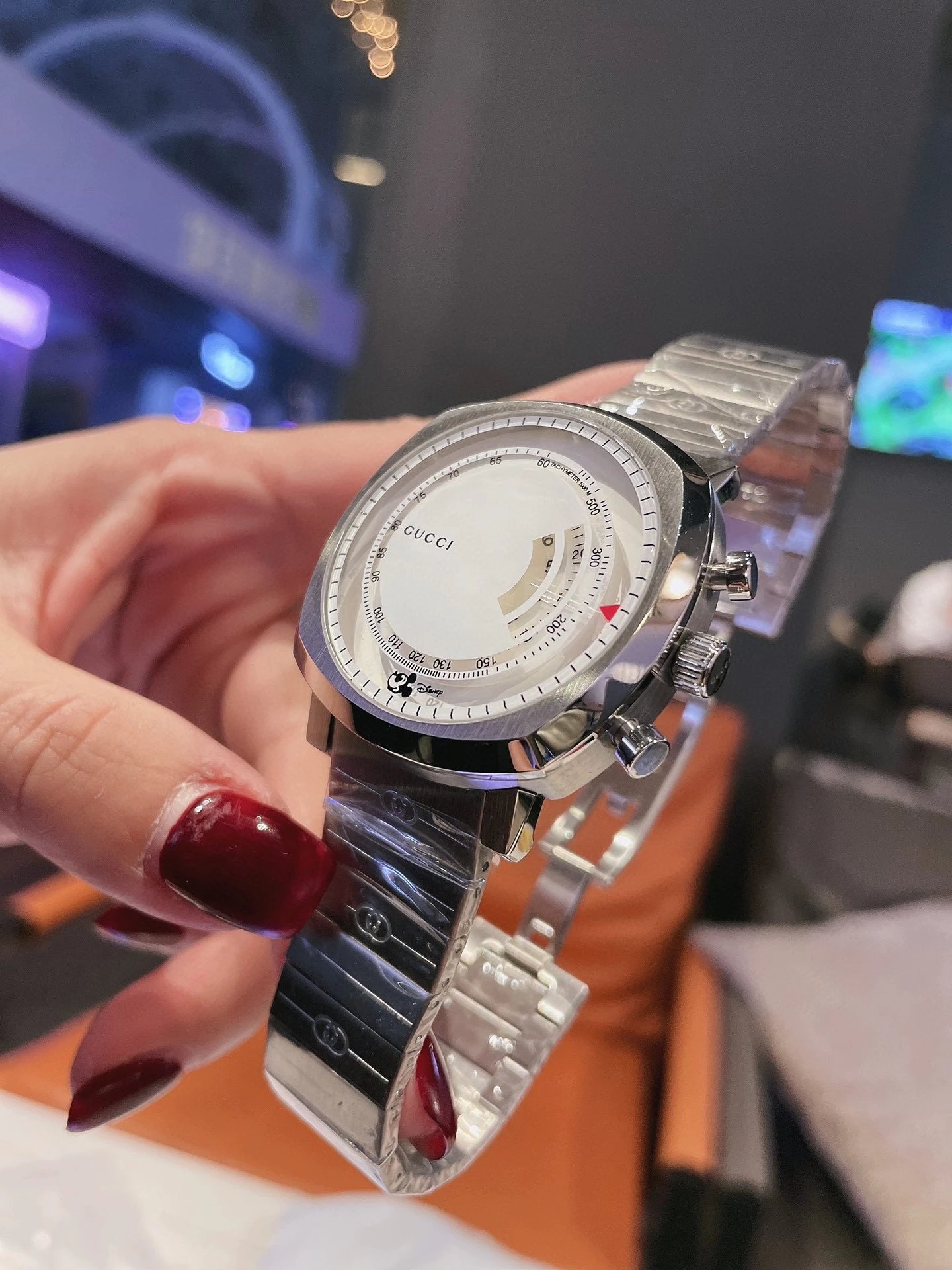 Gucci Watches Mickey Mouse Dial Watch with Date Display image 3