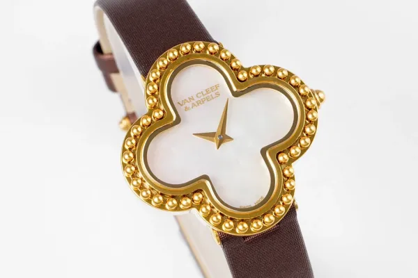 Van Cleef & Arpels Alhambra Black Dial Rose Gold Diamond Watch Watches - 9