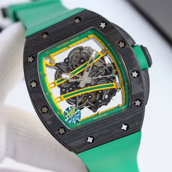 Richard Mille RM 011 Felipe Massa Green and Yellow Chronograph Mechanical Watch Watches - 14