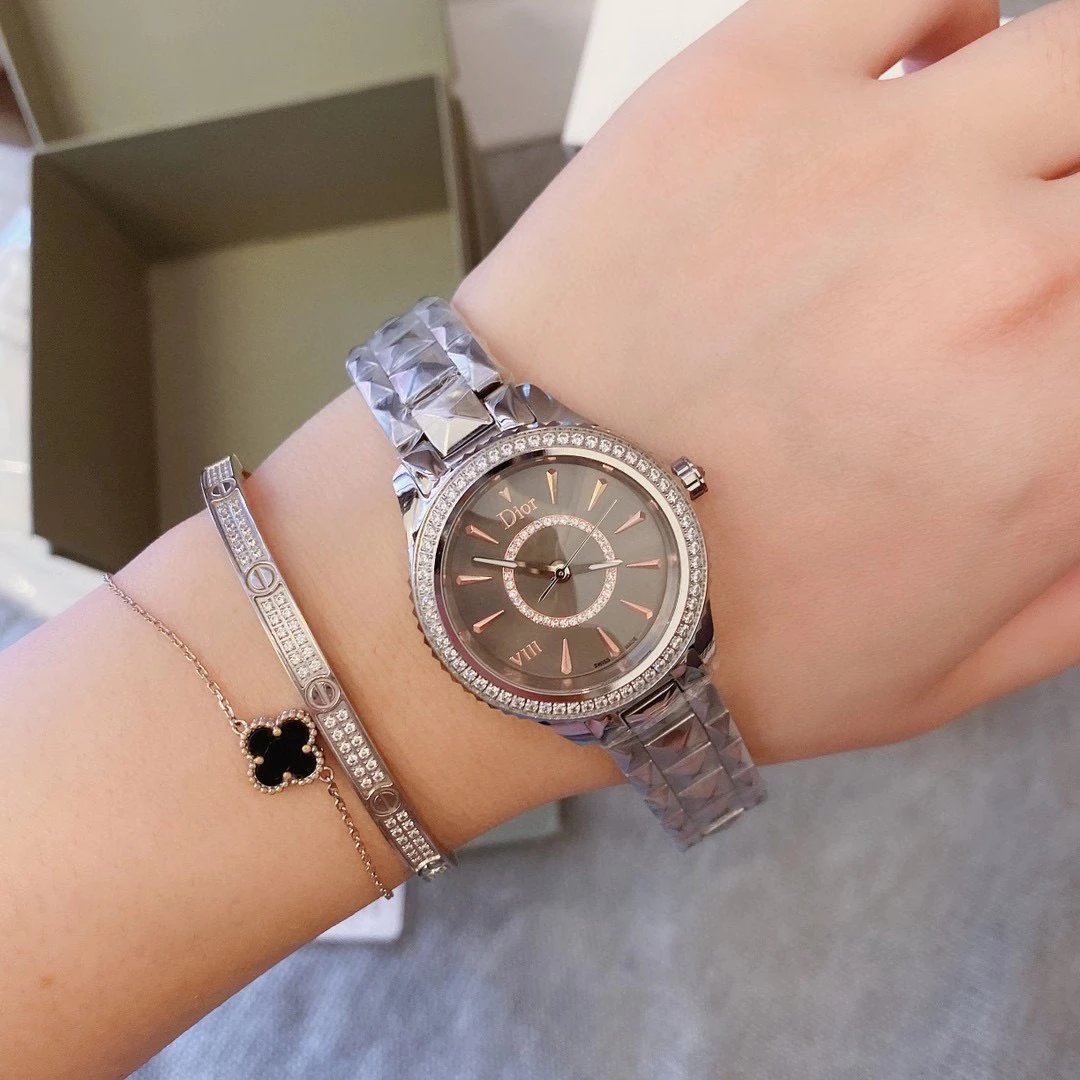 Dior VIII Rose Gold Diamond-Set Quartz Watch Watches - 11