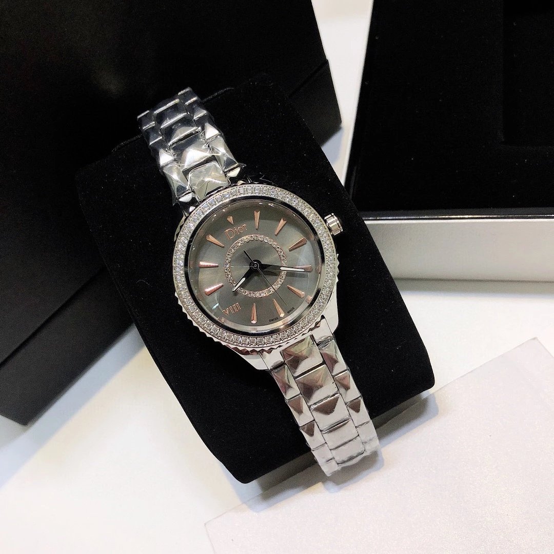 Dior VIII Rose Gold Diamond-Set Quartz Watch Watches - 13