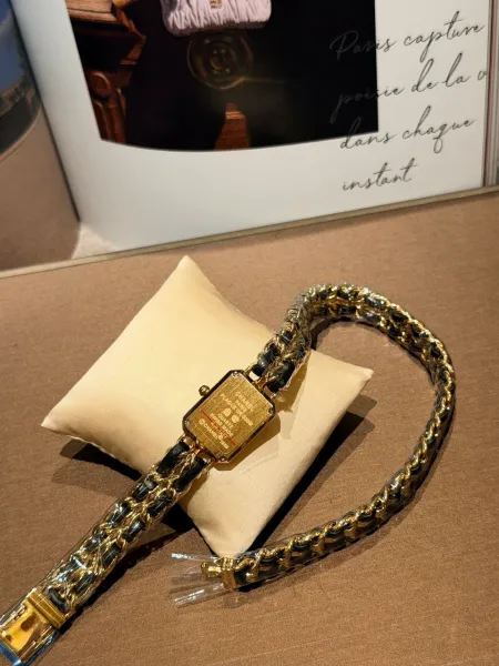 Chanel Première Re-Edition Black and Silver Chain Watch Watches - 24