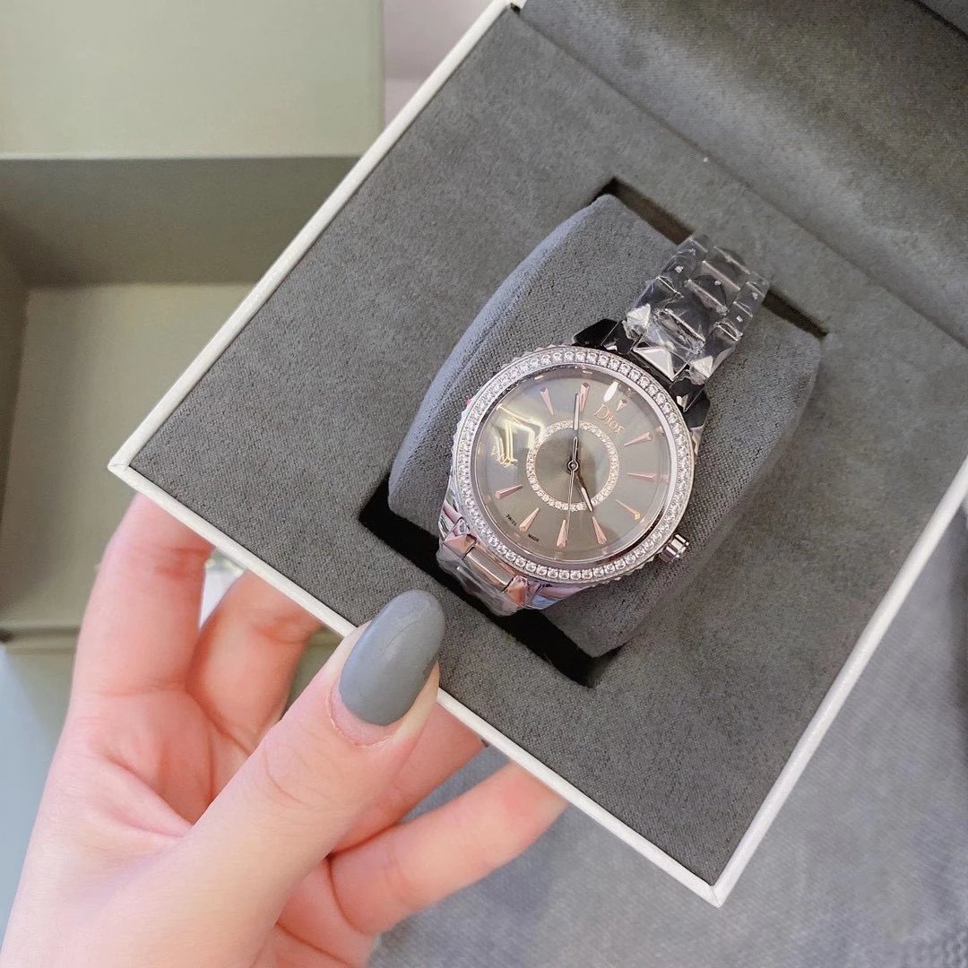 Dior VIII Rose Gold Diamond-Set Quartz Watch Watches - 12