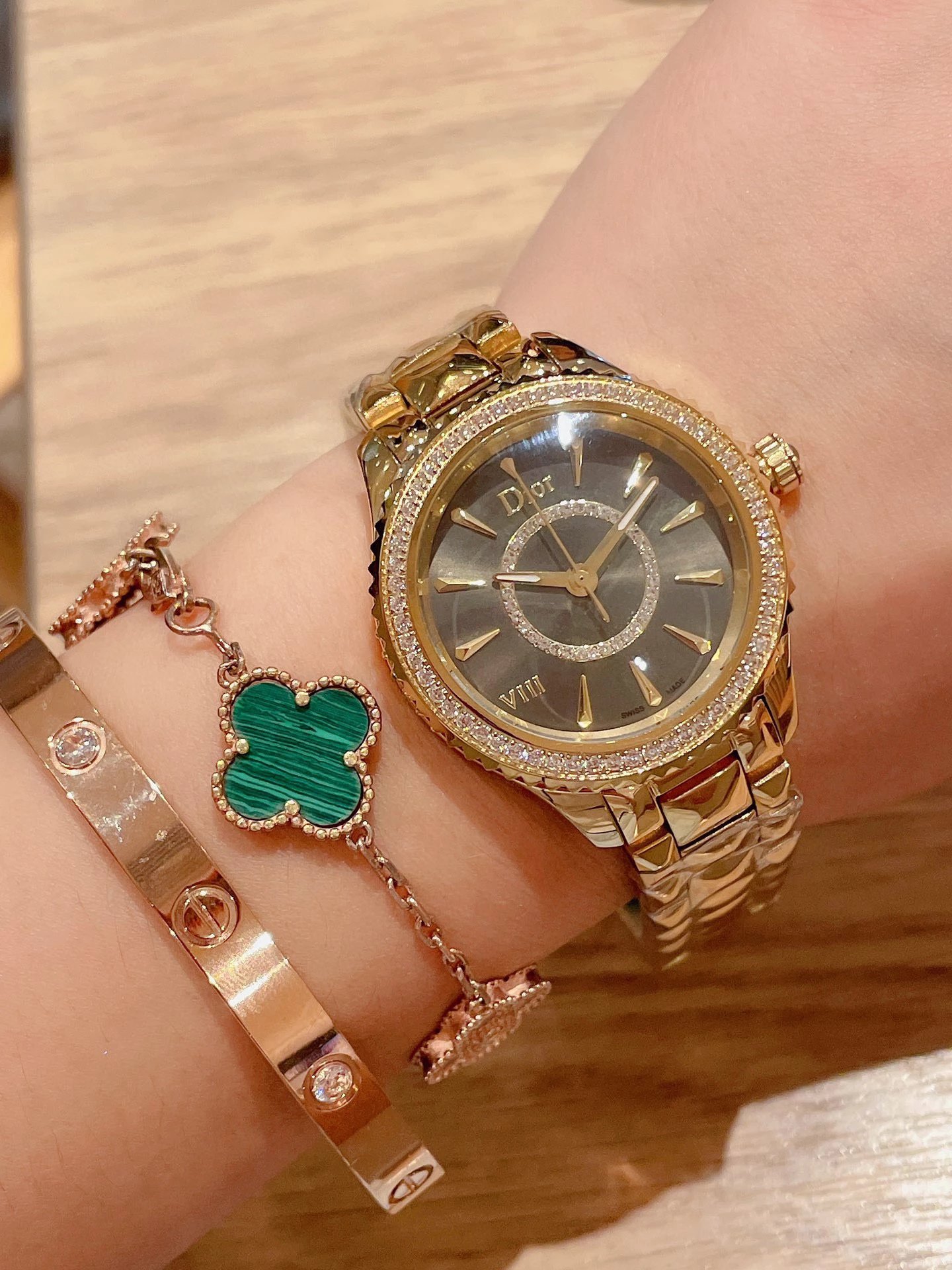 Dior VIII Rose Gold Diamond-Set Quartz Watch Watches - 51