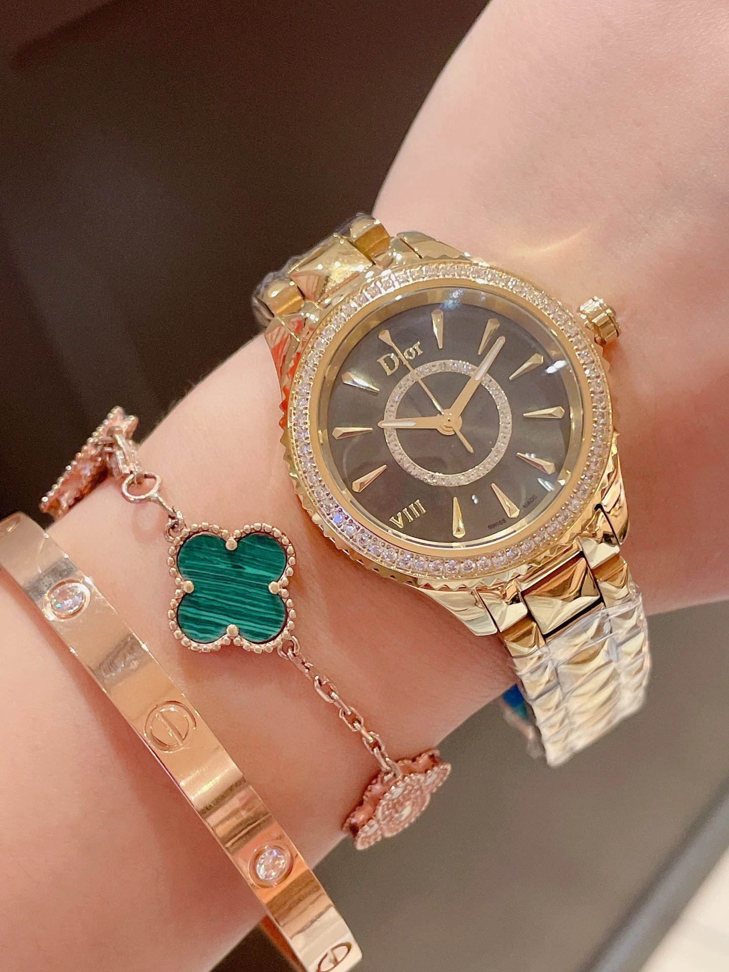Dior VIII Rose Gold Diamond-Set Quartz Watch Watches - 50