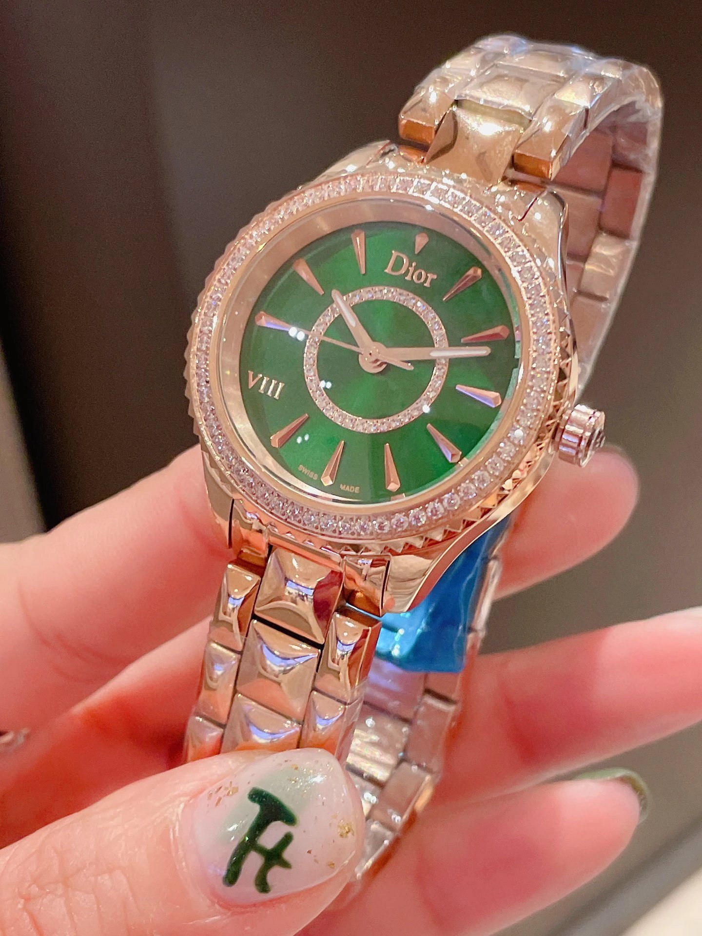 Dior VIII Rose Gold Diamond-Set Quartz Watch Watches - 54