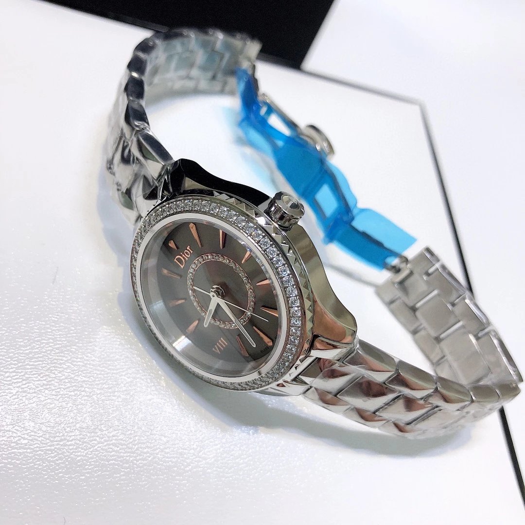 Dior VIII Rose Gold Diamond-Set Quartz Watch Watches - 14