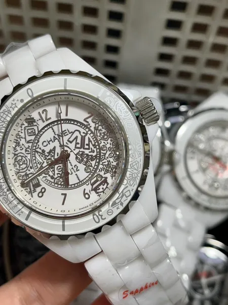 Chanel J12 White Ceramic Diamond Dial Watch Watches - 30
