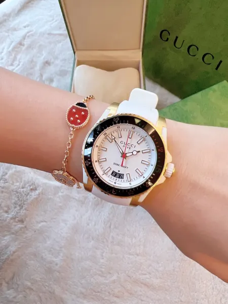 Gucci Dive Snake White Gold Watch Watches - 40