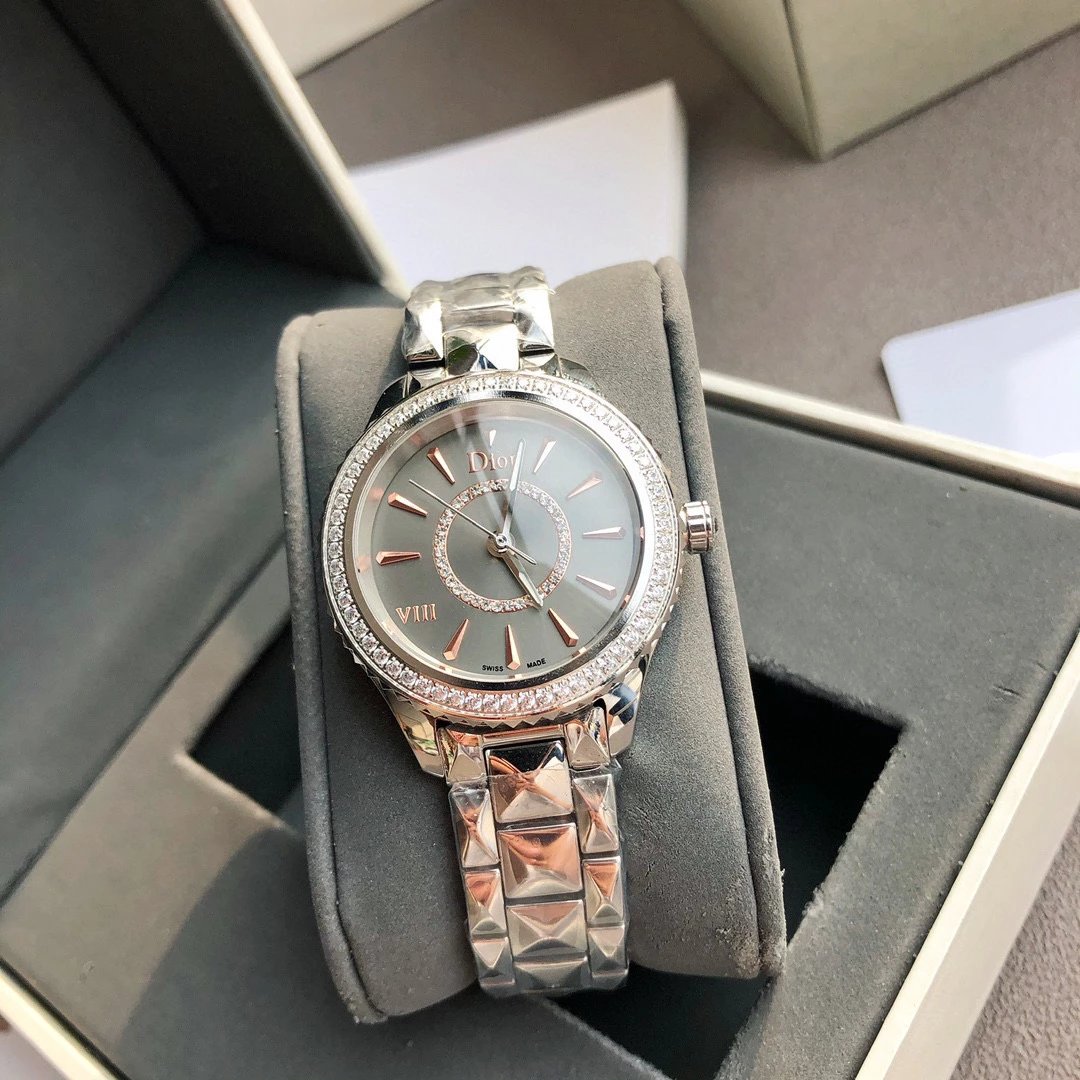 Dior VIII Rose Gold Diamond-Set Quartz Watch Watches - 17