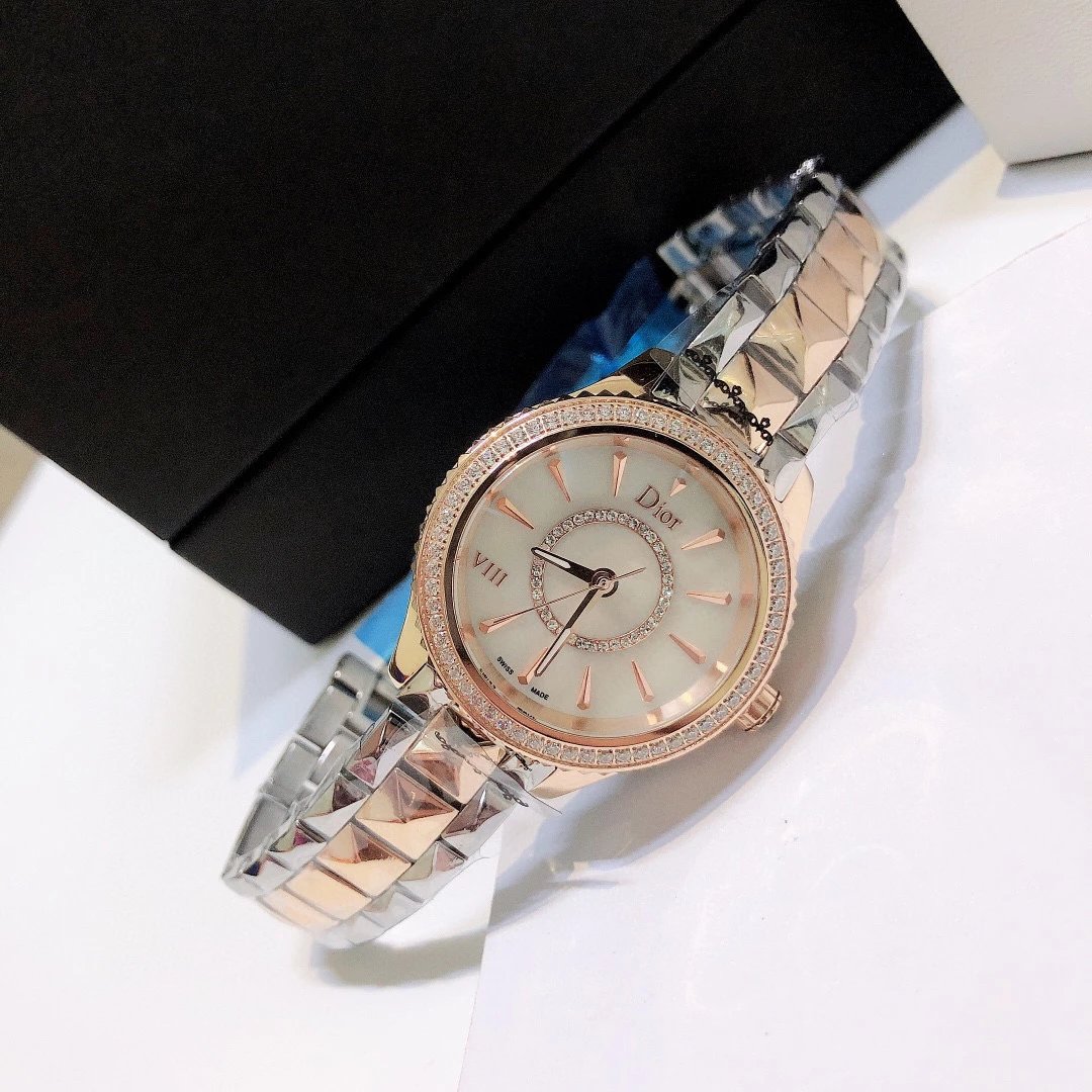 Dior VIII Rose Gold Diamond-Set Quartz Watch Watches - 32