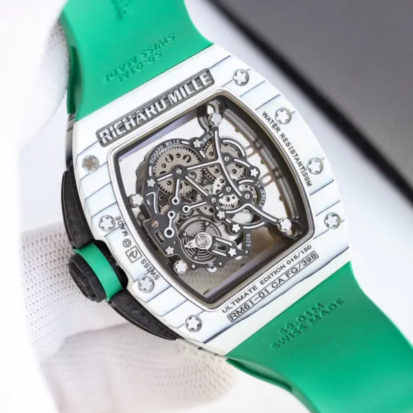 Richard Mille RM 011 Felipe Massa Green and Yellow Chronograph Mechanical Watch Watches - 16