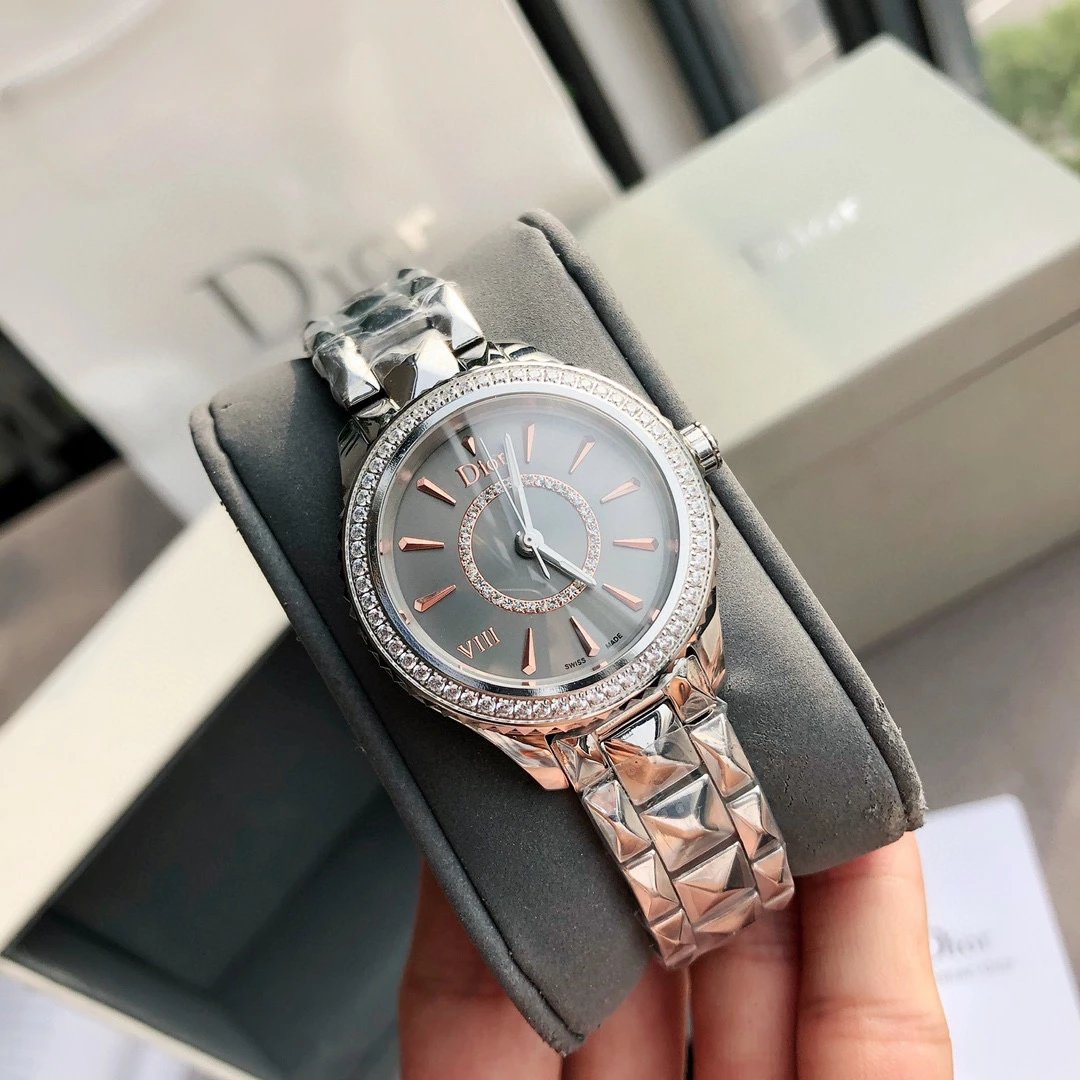 Dior VIII Rose Gold Diamond-Set Quartz Watch Watches - 19