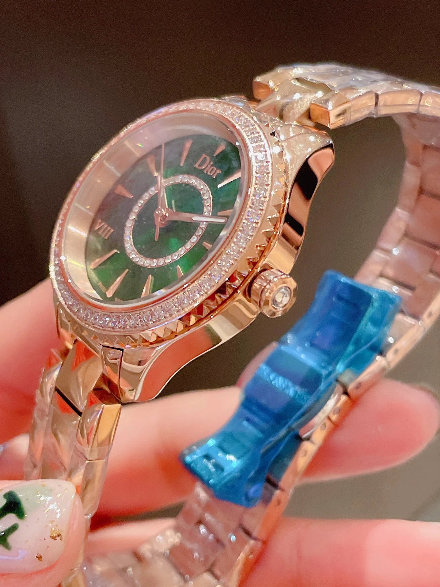 Dior VIII Rose Gold Diamond-Set Quartz Watch Watches - 57