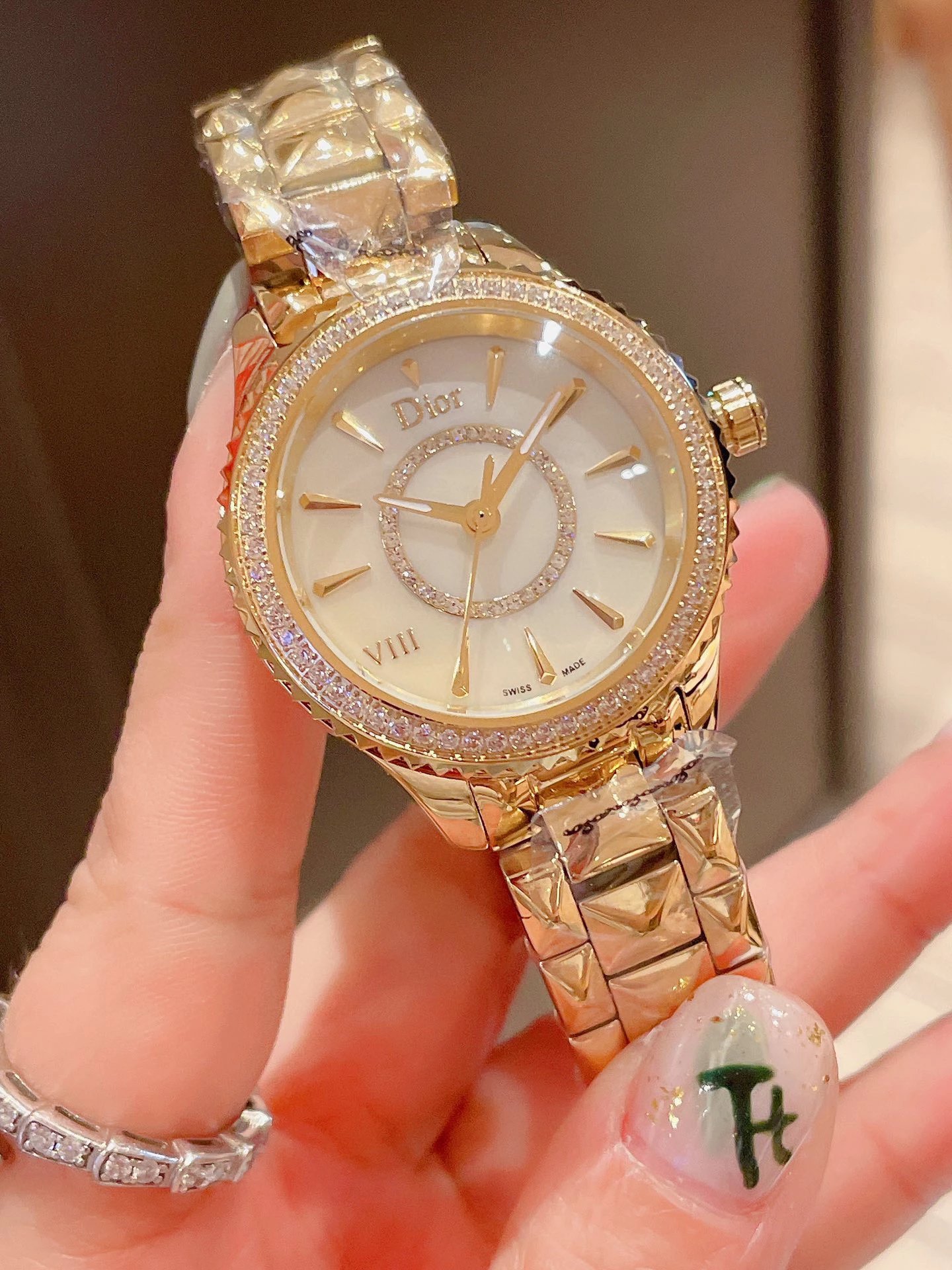 Dior VIII Rose Gold Diamond-Set Quartz Watch Watches - 37