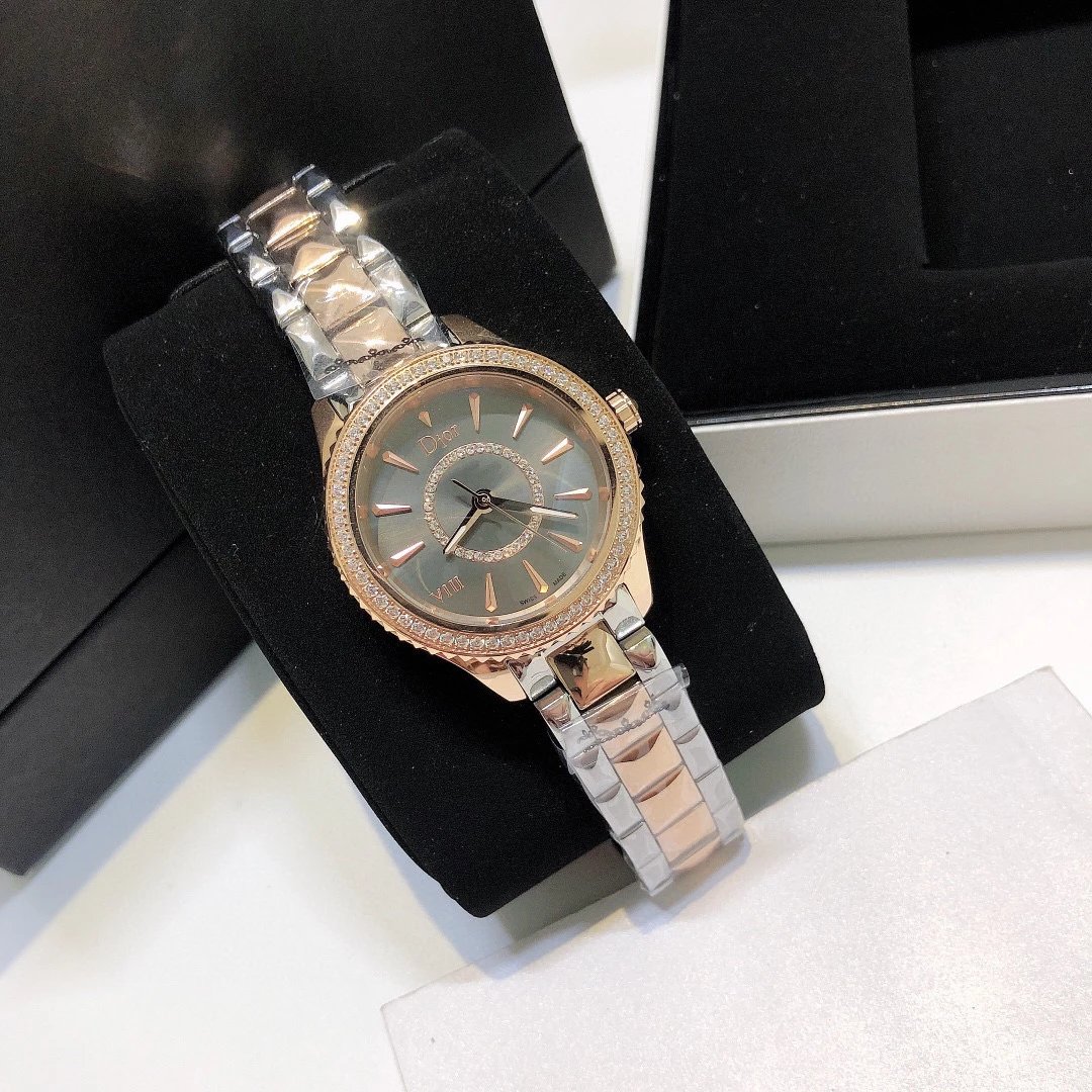 Dior VIII Rose Gold Diamond-Set Quartz Watch Watches - 34