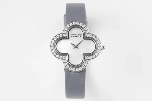 Van Cleef & Arpels Alhambra Black Dial Rose Gold Diamond Watch Watches - 62