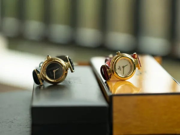 Fendi Mini Watch Burgundy Leather Gold-Tone Case Watches - 15