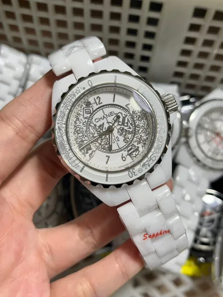 Chanel J12 White Ceramic Diamond Dial Watch Watches - 27