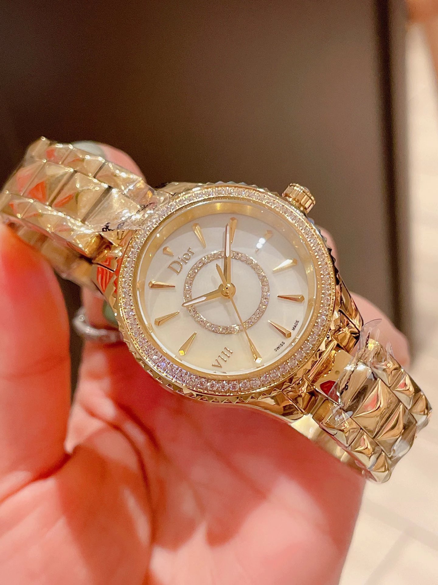 Dior VIII Rose Gold Diamond-Set Quartz Watch Watches - 39