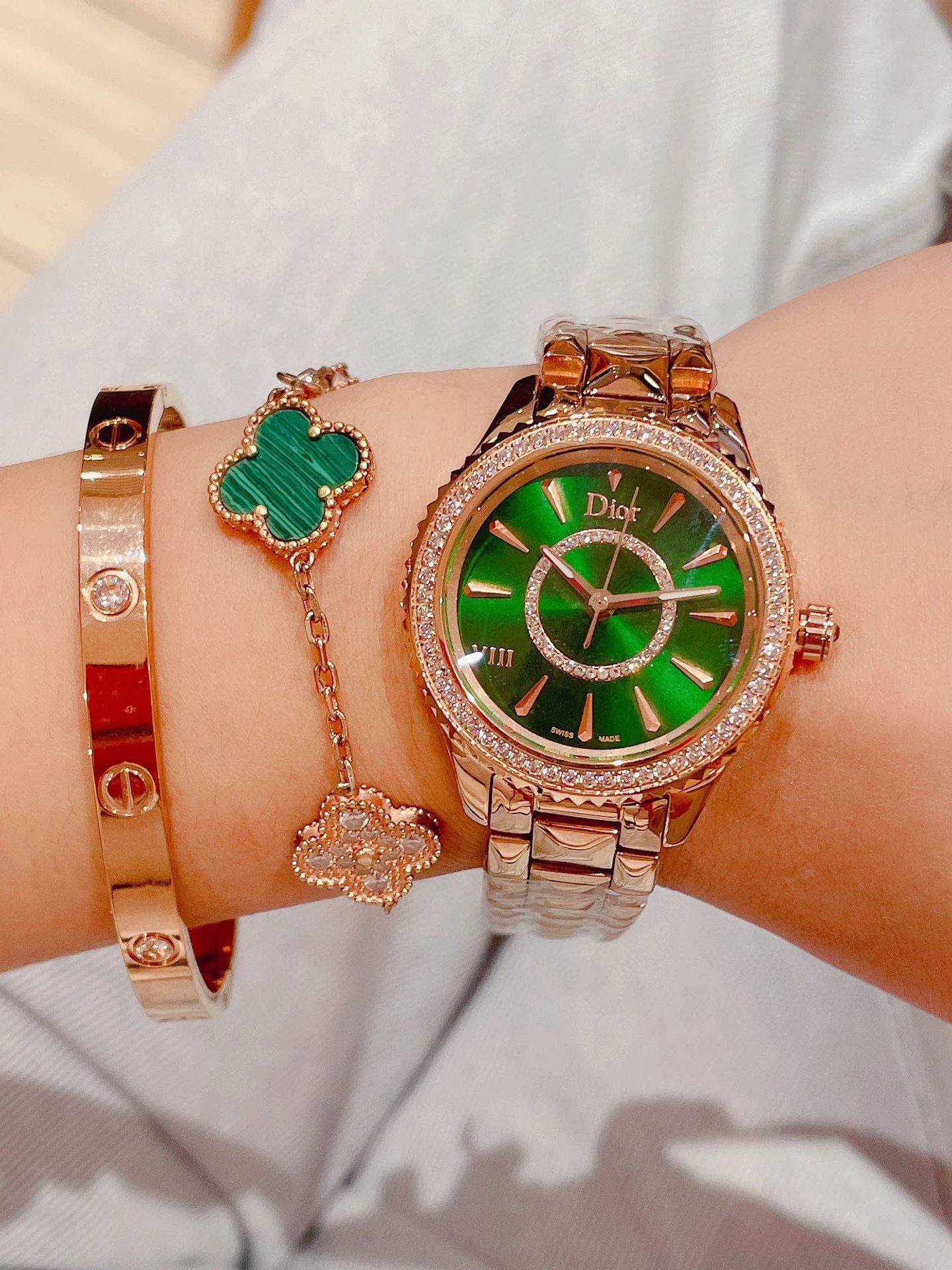Dior VIII Rose Gold Diamond-Set Quartz Watch Watches - 59