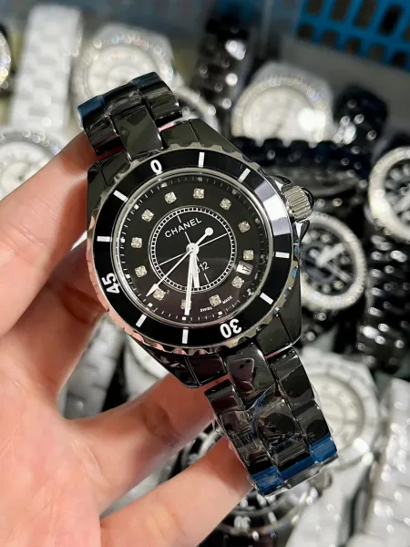 Chanel J12 White Ceramic Diamond Dial Watch Watches - 9