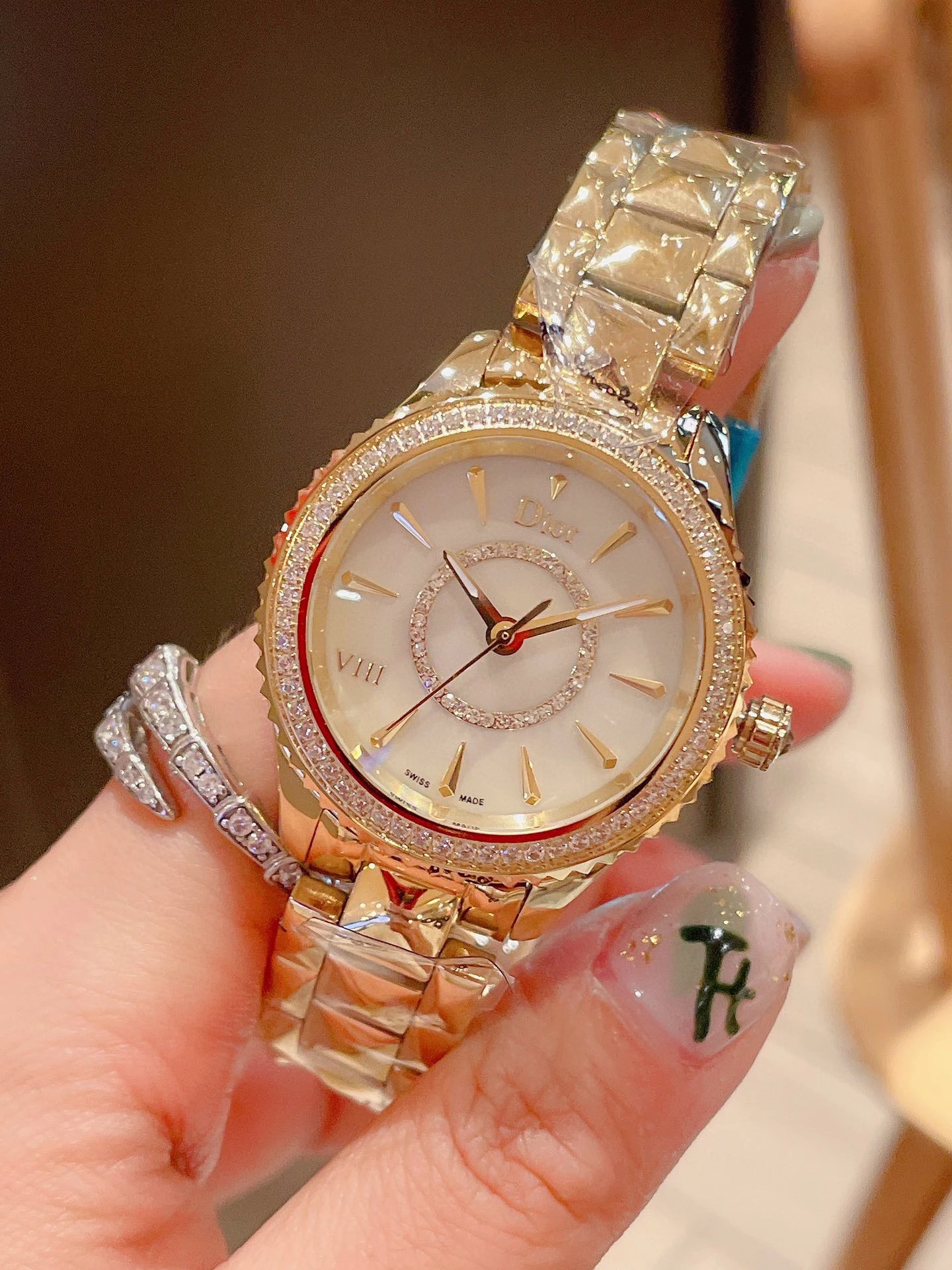 Dior VIII Rose Gold Diamond-Set Quartz Watch Watches - 38