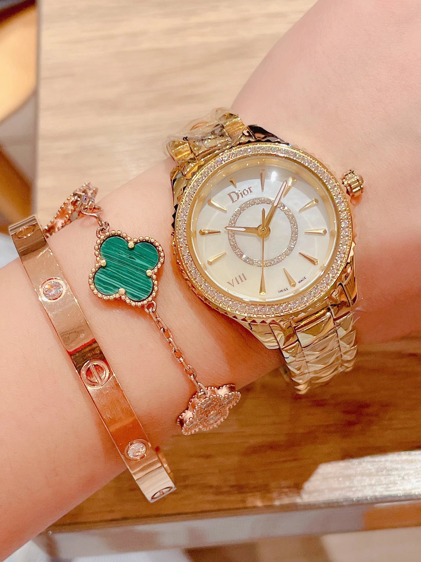 Dior VIII Rose Gold Diamond-Set Quartz Watch Watches - 42