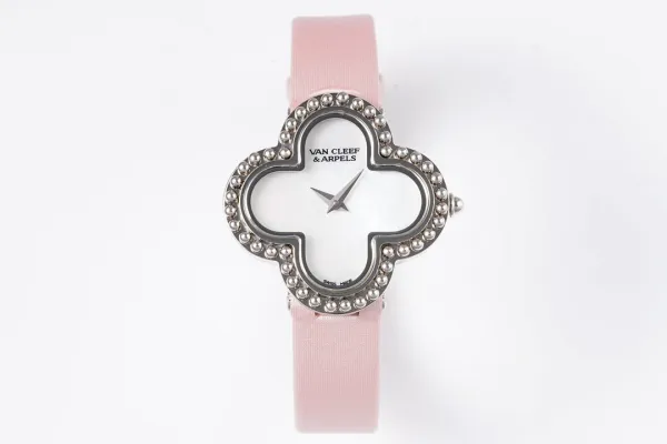 Van Cleef & Arpels Alhambra Black Dial Rose Gold Diamond Watch Watches - 17