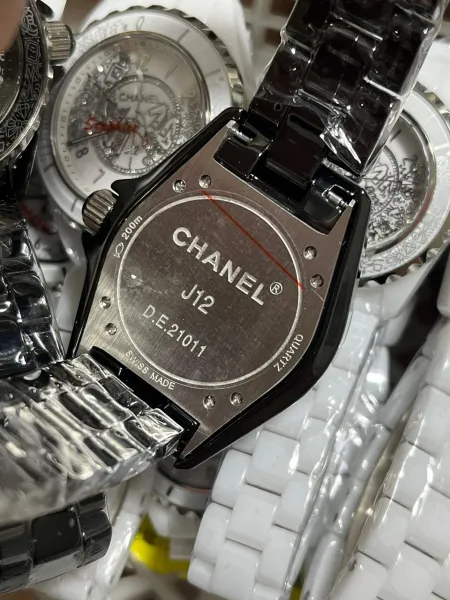 Chanel J12 White Ceramic Diamond Dial Watch Watches - 38
