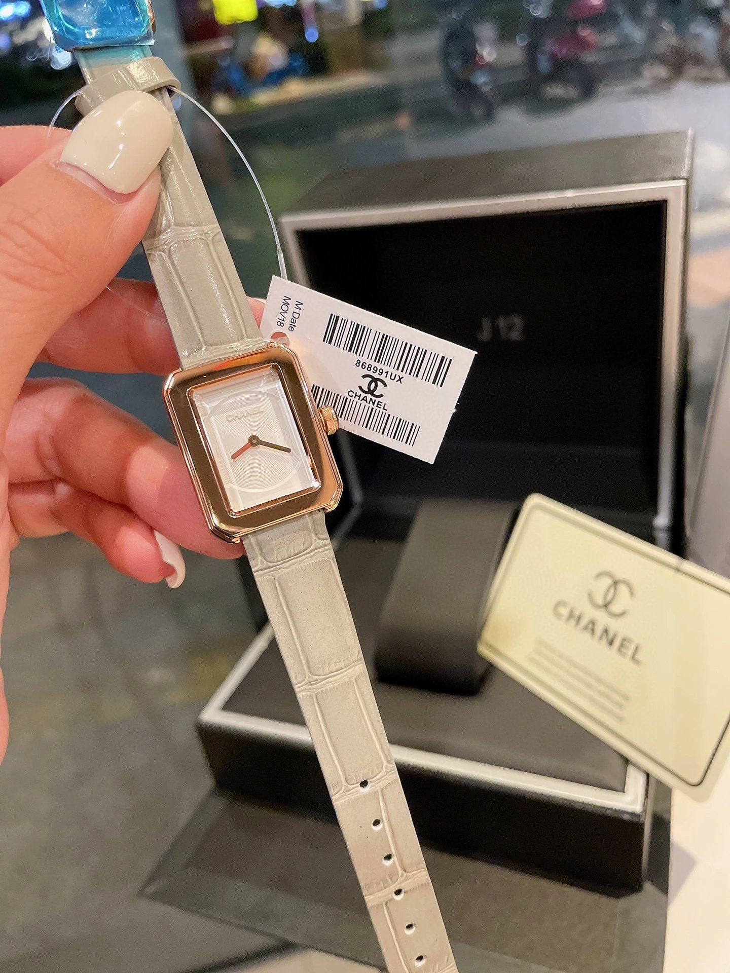 Chanel Première Rock Diamond-Set Rose Gold Watch Black Leather Strap Watches - 25