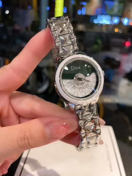 Dior La D de Dior Mother-of-Pearl Dial Silver Watch Watches - 23