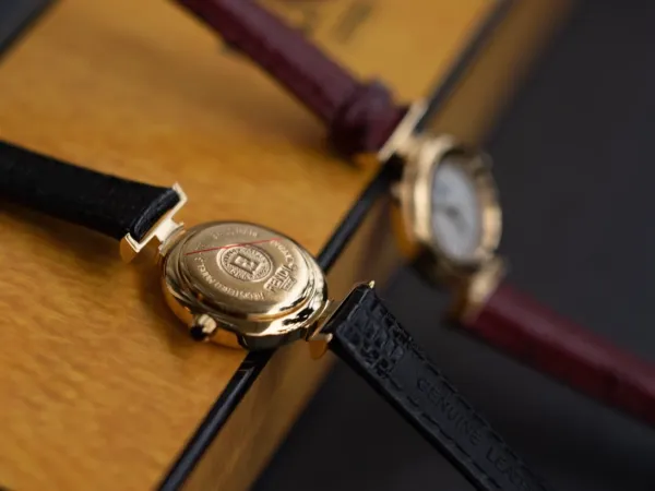 Fendi Mini Watch Burgundy Leather Gold-Tone Case Watches - 17