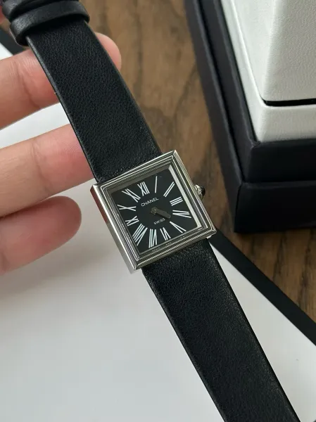 Chanel Premiere Black Dial Silver-Tone Watch Watches - 49